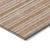 8' X 10' Beige and Orange Striped Washable Non Skid Indoor Outdoor Area Rug