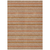 8' X 10' Beige and Orange Striped Washable Non Skid Indoor Outdoor Area Rug