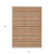 8' X 10' Beige and Orange Striped Washable Non Skid Indoor Outdoor Area Rug