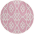 8' Pink And Ivory Round Trellis Washable Indoor Outdoor Area Rug