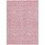 10' X 14' Pink And Ivory Chevron Washable Indoor Outdoor Area Rug