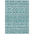 10' X 14' Teal Blue And Ivory Southwestern Washable Indoor Outdoor Area Rug