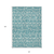 10' X 14' Teal Blue And Ivory Southwestern Washable Indoor Outdoor Area Rug