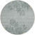 8' Gray Charcoal And Gold Round Floral Washable Indoor Outdoor Area Rug