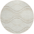 8' Ivory Beige And Taupe Round Abstract Washable Indoor Outdoor Area Rug