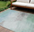 10' X 14' Blue And Mint Green Abstract Washable Indoor Outdoor Area Rug