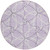 8' Lavender And Ivory Round Geometric Washable Indoor Outdoor Area Rug Modern Style - Lavender, Ivory Color