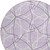 8' Lavender And Ivory Round Geometric Washable Indoor Outdoor Area Rug Modern Style - Lavender, Ivory Color