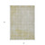 8' X 10' Gold Damask Washable Indoor Outdoor Area Rug