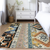 9' X 12' Black Ivory And Copper Aztec Washable Indoor Outdoor Area Rug