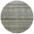8' Pewter And Green Round Striped Washable Indoor Outdoor Area Rug
