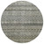 8' Pewter And Green Round Striped Washable Indoor Outdoor Area Rug