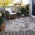 10' X 14' Blush And Mauve Floral Washable Indoor Outdoor Area Rug