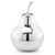 17" Silver Buffed Aluminum Decorative Pear Tabletop Sculpture