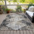 9' X 12' Black And Ivory Geometric Washable Indoor Outdoor Area Rug - Black, Ivory
