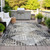9' X 12' Black And Ivory Geometric Washable Indoor Outdoor Area Rug - Black, Ivory