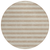 8' Round Beige Round Striped Washable Non Skid Indoor Outdoor Area Rug