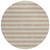 8' Round Beige Round Striped Washable Non Skid Indoor Outdoor Area Rug