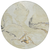 8' Ivory Gray And Gold Round Abstract Washable Indoor Outdoor Area Rug