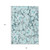 8' X 10' Teal Floral Washable Non Skid Indoor Outdoor Area Rug