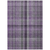 8' X 10' Purple Plaid Washable Non Skid Indoor Outdoor Area Rug