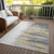 10' X 14' Gray Charcoal And Tan Abstract Washable Indoor Outdoor Area Rug