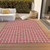 8' X 10' Red And Ivory Geometric Washable Indoor Outdoor Area Rug - 880016802030
