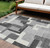 10' X 14' Gray Charcoal And Silver Abstract Washable Indoor Outdoor Area Rug Transitional Style - Gray, Charcoal, Silver Color