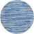 8' Blue Gray And Ivory Round Striped Washable Indoor Outdoor Area Rug