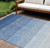 8' X 10' Blue And Gray Ombre Washable Indoor Outdoor Area Rug