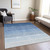 8' X 10' Blue And Gray Ombre Washable Indoor Outdoor Area Rug