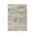 8' X 10' Ivory And Taupe Striped Washable Indoor Outdoor Area Rug