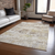 8' X 10' Ivory And Taupe Striped Washable Indoor Outdoor Area Rug