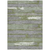 9' X 12' Olive Green Ivory And Blue Striped Washable Indoor Outdoor Area Rug