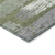 9' X 12' Olive Green Ivory And Blue Striped Washable Indoor Outdoor Area Rug