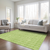 10' X 14' Lime Green And Ivory Striped Washable Indoor Outdoor Area Rug