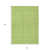 10' X 14' Lime Green And Ivory Striped Washable Indoor Outdoor Area Rug