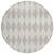 8' Beige Round Geometric Washable Indoor Outdoor Area Rug