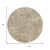 8' Taupe And Beige Round Abstract Washable Indoor Outdoor Area Rug - 880016576696