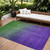 8' X 10' Green Purple And Charcoal Ombre Washable Indoor Outdoor Area Rug