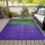 8' X 10' Green Purple And Charcoal Ombre Washable Indoor Outdoor Area Rug