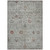 10' X 14' Gray And Copper Floral Washable Indoor Outdoor Area Rug