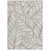 8' X 10' Beige And Brown Floral Washable Indoor Outdoor Area Rug
