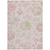 10' X 14' Pink Blush And Artichoke Green Floral Washable Indoor Outdoor Area Rug