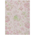 10' X 14' Pink Blush And Artichoke Green Floral Washable Indoor Outdoor Area Rug