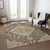8' X 10' Chocolate Beige And Gray Oriental Washable Indoor Outdoor Area Rug - Chocolate, Beige, Gray