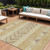 10' X 14' Gold Taupe And Beige Southwestern Washable Indoor Outdoor Area Rug