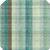 8' Sage Mint Green And Teal Blue Round Plaid Washable Indoor Outdoor Area Rug