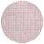 8' Pink And Ivory Round Geometric Washable Indoor Outdoor Area Rug - Pink, Ivory