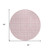 8' Pink And Ivory Round Geometric Washable Indoor Outdoor Area Rug - Pink, Ivory